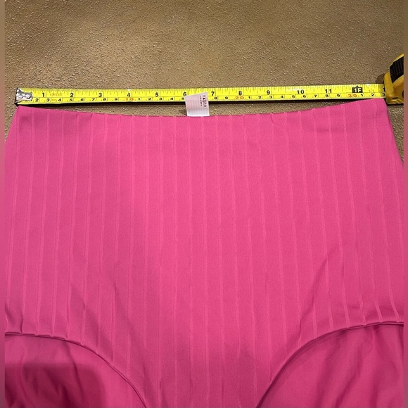 Lululemon Pink Ribbed Swim High Neck Long Line Top And High-waist Full Bottom, M - Picture 10 of 13